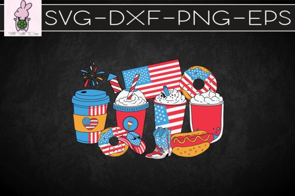 4th of July Coffee Cups Independence SVG: Graphics for Crafts