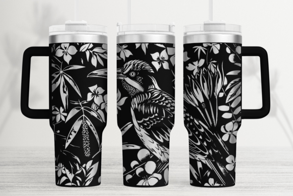 Bird 40oz Laser Tumbler Wrap SVG: Graphics for Tumbler Wraps