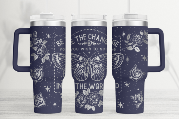 Butterfly Quote Graphics for Tumbler Wraps
