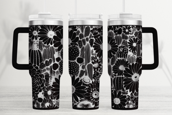 Cactus Sunflower Laser Tumbler Wrap SVG: Graphics for Warm, Handmade Tumbler Wraps