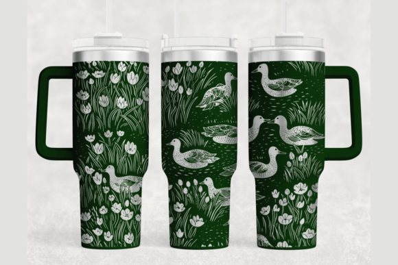 Cute Duck 40oz Laser Tumbler Wrap SVG: Graphics for Tumbler Wraps