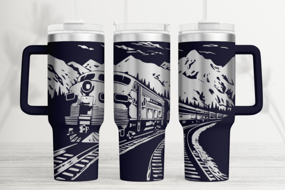 Diesel Train 40oz Laser Tumbler Wrap SVG Graphics