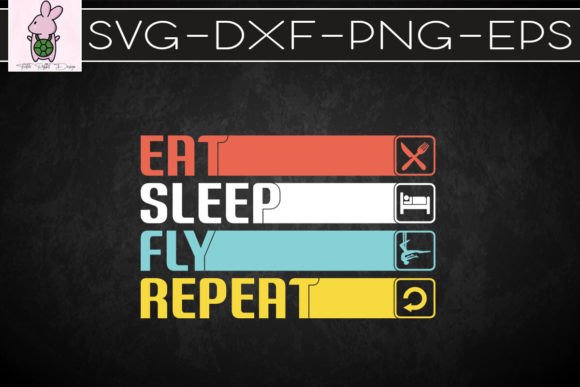 Eat Sleep Fly Repeat Yoga SVG