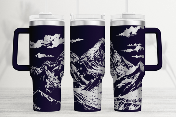 Everest 40oz Laser Tumbler Wrap SVG: Graphics for Polished Tumbler Wraps