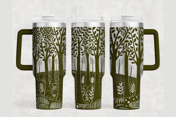 Forest 40oz Laser Tumbler Wrap SVG: Graphics for Authentic Tumbler Wraps
