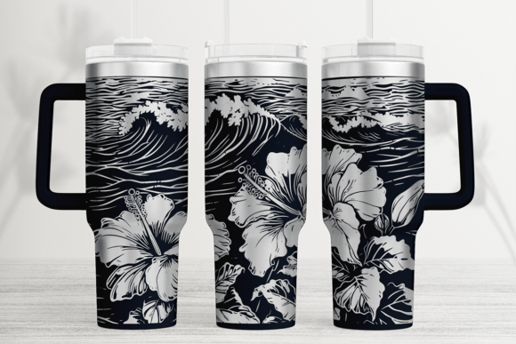 Hawaii Hibiscus Graphics for Tumbler Wraps