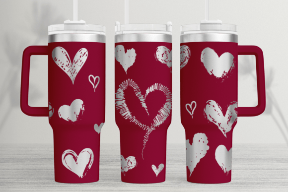 Heart 40oz Laser Tumbler Wrap SVG: Graphics for Authentic Local Branding