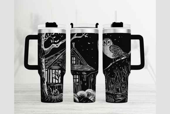 Horror House 40oz Laser Tumbler Wrap SVG