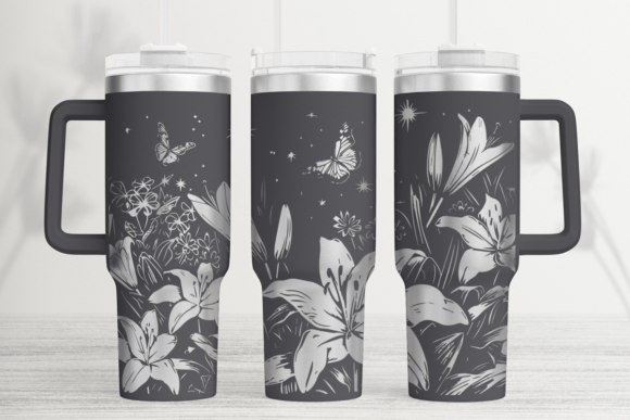 Lilly Flowers 40oz Laser Tumbler Wrap: Graphics for Authentic Local Branding