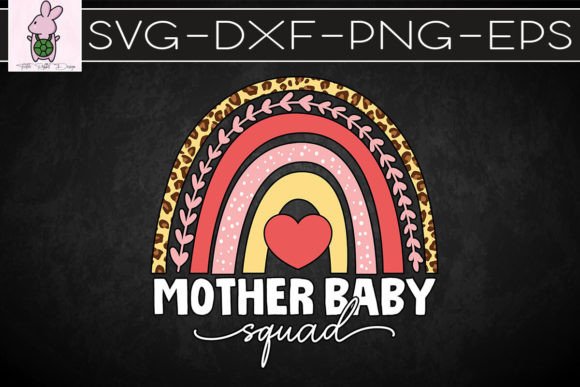 Mother Baby Squad Leopard Nurse SVG: Graphics for Crafts