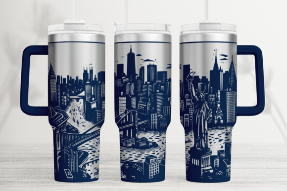Newyork City 40oz Laser Tumbler Wrap SVG