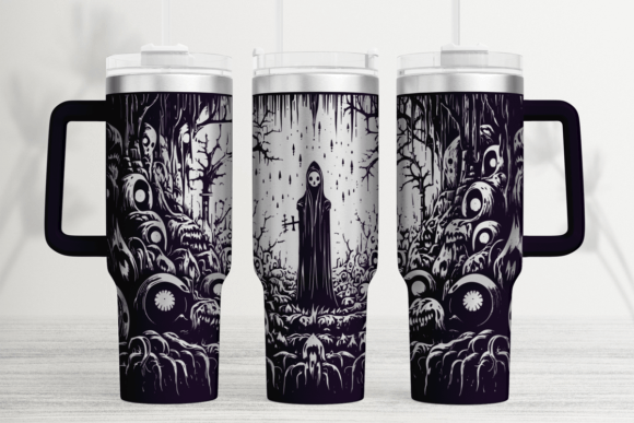 Nightmare 40oz Laser Tumbler Wrap SVG: Graphics for Bold Tumbler Wraps