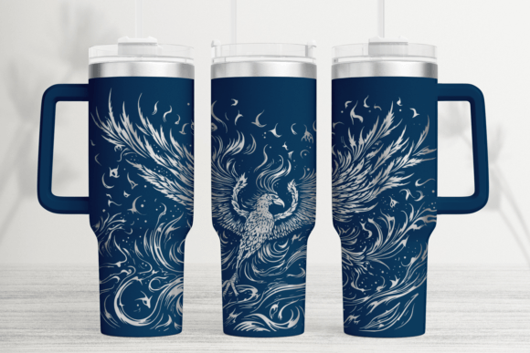 Pheonix 40oz Laser Tumbler Wrap SVG: Graphics for Local Tumbler Wraps