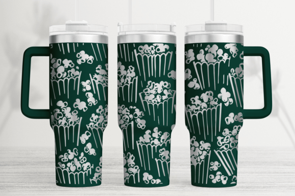 Popcorn 40oz Laser Tumbler Wrap SVG: Graphics for Local Tumbler Wraps
