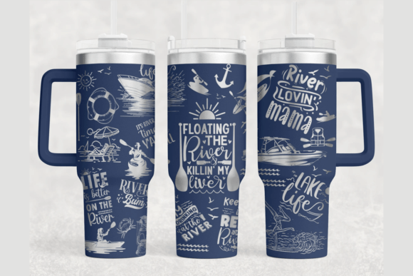 River Quote 40oz Laser Tumbler Wrap SVG: Graphics for Authentic Tumbler Wraps
