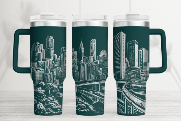 Tokyo City 40oz Laser Tumbler Wrap SVG Graphics