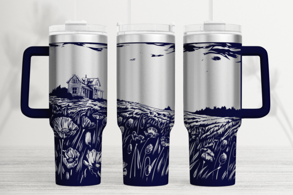USA House 40oz Laser Tumbler Wrap SVG: Graphics for Impactful Tumbler Wraps