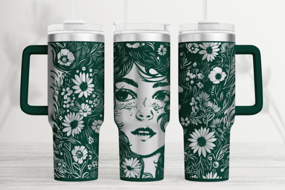 Witch 40oz Laser Tumbler Wrap SVG: Graphics for Themed Tumbler Wraps